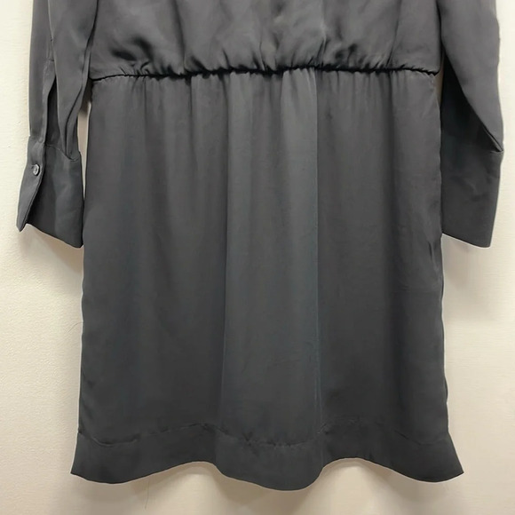 Banana Republic Long Sleeve Black Collared Shirt Dress 4P - Picture 6 of 16